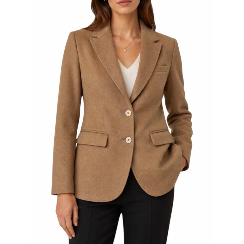 Brooks Brothers Camel Hair 2 Buttons Blazer Jacket Camel Brown Size 0P